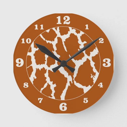 Horloge Ronde Poster de animal Brown Giraffe (Recto)
