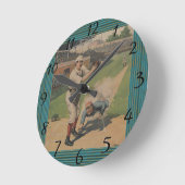 Horloge Ronde Poster de baseball (Angle)