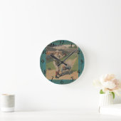 Horloge Ronde Poster de baseball (Maison)