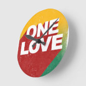 Horloge Ronde Poster One Love (Angle)