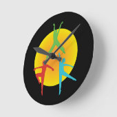 Horloge Ronde Postures de danse (Angle)