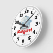 Horloge Ronde Pot | Cute Kitchen Personalizable (Angle)