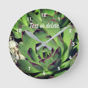 Horloge Ronde Poules et poules Succulents de jardin Personnalis