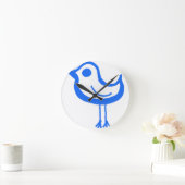 Horloge Ronde poulet bleu (Maison)