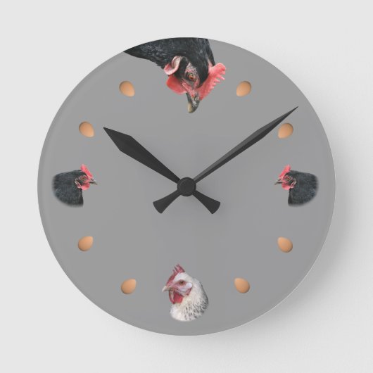 Horloge Ronde Poulet et oeuf (Recto)