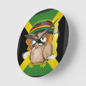 Horloge Ronde Poulet Rastafari (Angle)