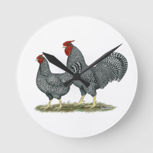 Horloge Ronde Poulets de Dominique
