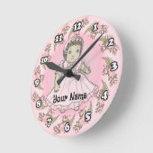 Horloge Ronde Poupée Fille Bébé (Angle)