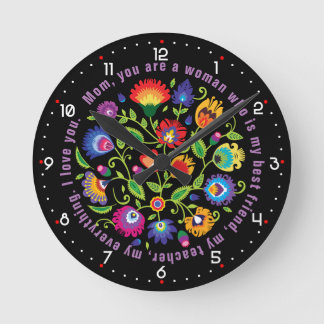 Horloge Ronde Pour la composition du folklore polonais mère