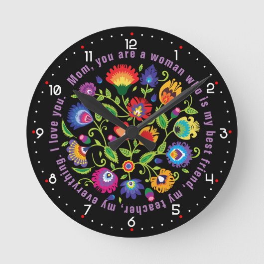 Horloge Ronde Pour la composition du folklore polonais mère (Recto)