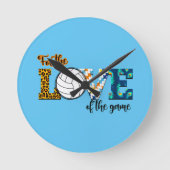 Horloge Ronde Pour L'Amour Du Jeu Volleyball Maman Leopard (Recto)