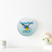 Horloge Ronde Poussette saxophone #3 (Maison)