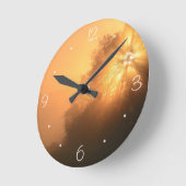 Horloge Ronde Poutres de soleil à Sauzay (Angle)