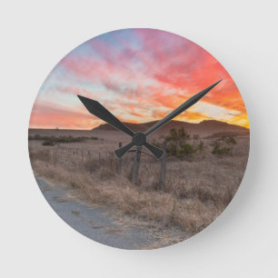 Horloge Ronde Premier coucher du soleil du jour