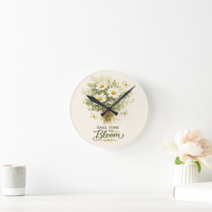 Horloge Ronde Prenez le temps de fleurir Conception de bouquet
