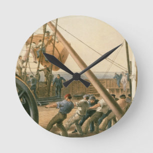 Horloge Ronde Préparant pour lancer une des grandes balises,