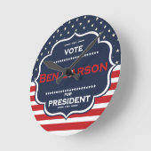 Horloge Ronde président ben carson (Angle)