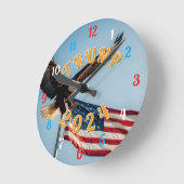 HORLOGE RONDE PRÉSIDENT TRUMP 2024 (Angle)