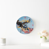 HORLOGE RONDE PRÉSIDENT TRUMP 2024 (Maison)