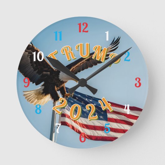 HORLOGE RONDE PRÉSIDENT TRUMP 2024 (Recto)