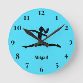 Horloge Ronde Pretty Gymnastics Silhouette (Recto)