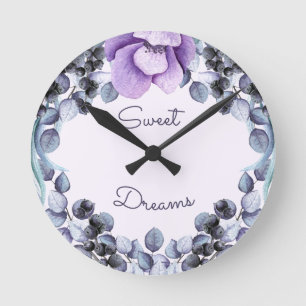 Horloge Ronde Pretty Lavender Eucalyptus Baby Nursery