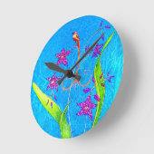 Horloge Ronde Pretty Little Orchid Bird (Angle)