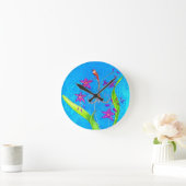 Horloge Ronde Pretty Little Orchid Bird (Maison)