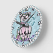 Horloge Ronde Pretty Piggy   (Angle)