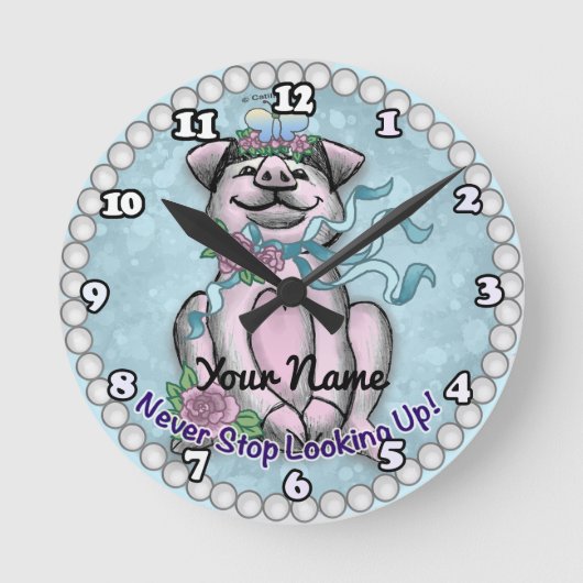 Horloge Ronde Pretty Piggy   (Recto)