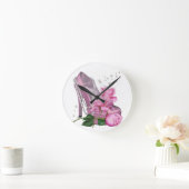 Horloge Ronde Pretty pink Hi Heel Rose (Maison)