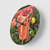 Horloge Ronde Pretty Spring Tulip (Angle)