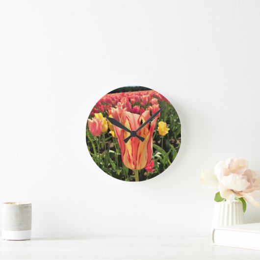 Horloge Ronde Pretty Spring Tulip (Maison)