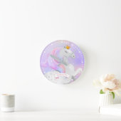 Horloge Ronde Princess Pastel Unicorn (Maison)