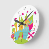 Horloge Ronde Princesse féerique blonde (Angle)