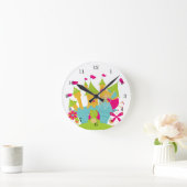 Horloge Ronde Princesse féerique blonde (Maison)