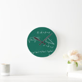 Horloge Ronde professeur de mathématiques algebra geek (Maison)