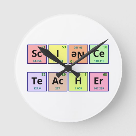 Horloge Ronde Professeur de sciences (Recto)