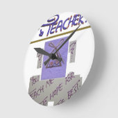Horloge Ronde Professeur, vous m'apprenez à espérer pour le meil (Angle)