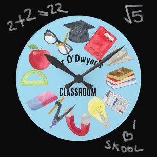 Horloge Ronde Professeurs Objet Professeur Salle de classe Moder