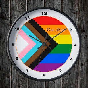 Horloge Ronde Progrès Arc-en-ciel Elégant, Moderne Maison / Fier