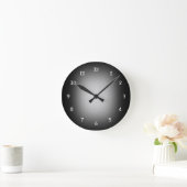 Horloge Ronde Projecteur blanc sur le noir (Maison)