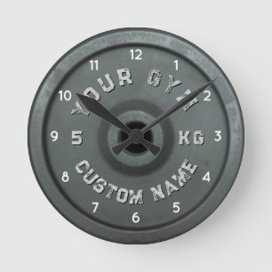 Horloge Ronde Propriétaire de gym personnalisé Fitness vintage