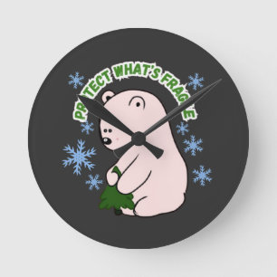 Horloge Ronde Protège personnalisé ce qui est fragile