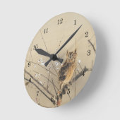 Horloge Ronde Pruniers en fleurs précoces par Nishimura Goun, Ar (Angle)