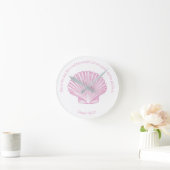 Horloge Ronde Psaume 118:24 C'est le Jour du Coquillage (Maison)