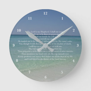 Horloge Ronde Psaume 23 Belle maison Christian Beach Maison Reli