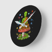 Horloge Ronde Psychedelic Alien Buddha (Angle)