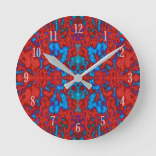 Horloge Ronde Psychédélic kaleidoscope