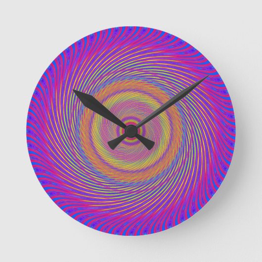 Horloge Ronde Psychédélic spiral pattern: (Recto)
